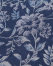 Floral Jacquard Silk Tie, Navy, swatch